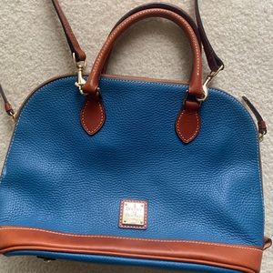 Dooney & Bourke Medium Dome Satchel w/ shoulder strap in Cerulean Blue